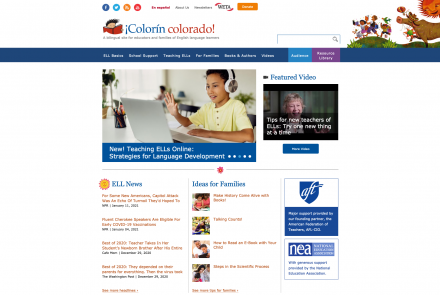 Screengrab from ColorinColorado.org website.